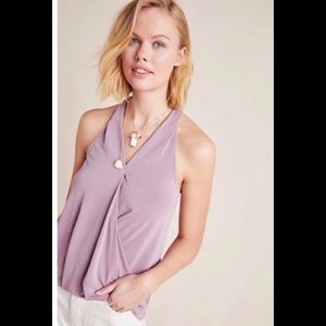 Anthro Sunday in Brooklyn Lilac Wrap Tank Top